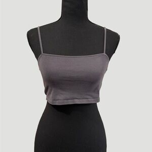 H&M Charcoal Camisole Cropped Tank Top size M